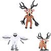 Generico Questo set di 3 peluche di 99 Nights in the Forest raffigura il cervo malvagio del videogioco Natale e Halloween per i bambini appassionati di videogiochi.