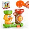 PlsMupn Giocattoli da Bagno per Bambini, Giochi Bagnetto Neonato, Giocattolo Rotante con Ventosa Solido, Simpatici Animali con Cucchiaio, Giocattolo da Bagno per Vasca da Bagno