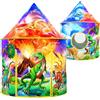Wilwolfer Dinosauro Discovery Play Tent, grande tenda pop-up per bambini per interni ed esterni, avventura educativa per bambini e bambine (3-12 anni)