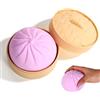 Sinbana Giocattolo a Forma di Gnocco Squishy con Contenitore per la Cottura a Vapore, Morbido Gnocco Gigante per Adulti Regalo di Compleanno e Altre Feste