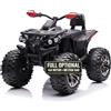 TOYSCAR Super Quad Elettrico per Bambini 12V ATV off-Road 4 x 4 Motori 12v Full Optional Batteria Potenziata 14AH Sospensioni (Nero)