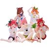 Jilijia 5PCS Anime Figure The Quintessential Quintuplets Figura Nakano Miku/Nakono Yotsuba Modelli di personaggi Carino Gatto Styling Desktop Decorazione Ornamenti Pvc Collezione Regalo