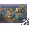 QWERTYUIOPD Budapest Chain Bridge Paesaggio Puzzle 1000 Pezzi per Adulti Carta Night View Puzzle per Famiglia 38x26cm/1000pcs
