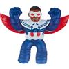 Heroes of Goo Jit Zu Goo JIT Zu Marvel Hero Pack. Capitan America - Sam Wilson - Squishy Alto 11,4 cm, Ideale Come Regalo di Natale o Compleanno per Ragazzi, Giocattolo Supereroe (41371)
