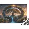 JWNDFKPVXZGL Albero della Vita Puzzle per Adulti Puzzle 1000 Pezzi Cascata Fantastica Gioco di Puzzle 1000 Pezzi Decorazione Casa Relax Regalo 38x26cm/1000pcs