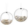 Eva Trio - Set di 2 Mangiatoie per uccelli - Trasparente - Acciaio inox 18, 10 - Designer The Tools