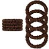 APXEL 4 Scrunchies per Capelli Seta, Elastico in Scrunchies, Set Elastici Capelli Stoffa Raso, Lussuose, Elastiche per Ricci E Lisci(Marrone)