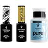 Generisch Victoria Vynn Gel Polish Set: Top Unblue No Wipe 15 ml, Mega Base Clear 8 ml & Vuoto Pure Duo Prep 150 ml - Set professionale manicure