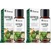 Kanzy Olio di ricino 10 ml per ciglia e sopracciglia, olio di ricino per capelli, unghie, pelle e barba, olio di ricino puro al 100%. (Confezione da 2)