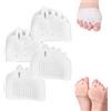 Aosrioylt Separatori Dita in Silicone Hyggear for Donne E Uomini, Cuscinetto Correttore for Alluce Valgo, Separatori Dita in Gel Traspiranti E Morbidi for Dita Sovrapposte(White*2)