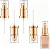 JiuRuLia 4 confezioni di pompe di ricambio per fondotinta liquido cosmetico dorato pompa in plastica senza aria per bottiglie di fondotinta Estee Lauder a doppia usura