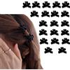 UCLEVER Mini fermagli per capelli, 20 pezzi, clip per capelli in plastica, manico antiscivolo, piccole clip Jaw per ragazze e donne (nero)
