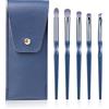 ENZO KEN Set di Pennelli per Ombretti Blu Zaffiro, Pennello per Contorno Naso Piccolo, Pennello per Ombretto Glitterato, Pennello per Occhi, Set di Pennelli per Il Trucco Degli Occhi Professionali