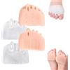 Aosrioylt Separatori Dita in Silicone Hyggear for Donne E Uomini, Cuscinetto Correttore for Alluce Valgo, Separatori Dita in Gel Traspiranti E Morbidi for Dita Sovrapposte(Skin*1+transparent*1)