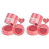 LOPHE Crema di Fard Liquido con Spugna Trucco, Ultra-Sfumabile, Creme Puff Blush Viso, Leggero e Effetto Naturale, Lunga Durata (Stile d'Amore #02) (Confezione da 2)