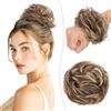 SEGO Pro Chignon Finto per Capelli Umani Chignon Finti Ondulato Capelli Naturale Coda di Cavallo Spessi Updo per Donne Ragazze (#4/613 Marrone Medio/Biondo Chiarissimo,25g)