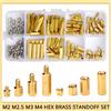 HUI JI M2 M2.5 M3 M4 Esagonale Ottone Standoff PCB Scheda Madre Distanziatore Vite Dado Filettatura Montaggio a Pilastro Maschio Femmina Distanziatore Bullone Assortimento Kit
