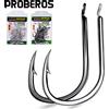 NONE PROBEROS 30 ami da pesca spinati offset in acciaio ad alto tenore di carbonio 11 # -20 # Ami da pesca piatti alla carpa Ganci singoli da jigging Accessori Attrezzatura