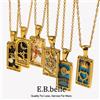 E.B.belle EBbelle Nuovo design Gioielli natalizi Regalo Colorato geometrico Luna Amante del sole Collane di tarocchi in acciaio inossidabile per le donne