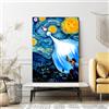 Bandai Abstract Dragon Ball Anime Goku Poster Van Gogh Notte stellata Pittura su tela Stampe Immagine artisticaTeen Camera da letto Decorazione della parete di casa