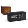 Bin Yu Sveglia LED orologio da tavolo in legno controllo vocale legno digitale Despertador orologi da tavolo elettronici alimentati USB/AAA