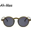 NONE Occhiali da sole da ciclismo rotondi piccoli Uomo Donna Vintage Designer di marca Occhiali da sole neri Rivetti Shades Donna Donna UV400