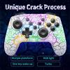 GAMINJA Giroscopio a sei assi Dual Vibration RGB Wireless Gamepad LED CRACK PROCESS per Nintendo Switch TV Box Controller Joystick per PC PS3