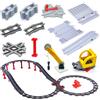 tubaba Set di binari del treno Grandi blocchi di costruzione Accessori per binari stradali della città compatibili con DuploEGG Mattoni fai da te Giocattoli per regalo per bambini