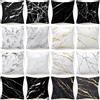 Evich Nuova fodera per cuscino in marmo bianco nero 30 x50/40 x40/45 x45cm federa lombare Ultra morbida divano sedile cuscini Decor Home