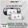 OSSURET 7 "4G Carplay Android 12 Autoradio Stereo per Fiat 500 2007-2015 lettore video multimediale GPS navi Audio 2din Unità principale Schermo Fm