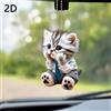 NONE Acrilico Lovers Cat Ciondolo 2D Interni auto Ciondolo auto Zaino Portachiavi ciondolo decorativo regalo