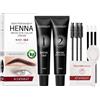 NONE Kit di tintura permanente per tinta per sopracciglia ciglia Impermeabile duraturo Tinta rapida Potenziatori per sopracciglia all'henné Crema Gel Strumento per il trucco