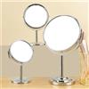NONE Specchio per trucco bifacciale da 3/4/5 pollici con ingrandimento 2X Riflessione chiara e specchio cosmetico da tavolo facile da trasportare con supporto