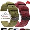 qinband 18mm 20mm 22mm 24mm cinturino in tela di nylon tessuto morbido braccialetto universale per Seiko per Huawei Watch uomo donna cinturino a sgancio rapido