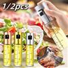 YOCITY 1/2pcs Bottiglia di condimento per spruzzatore di olio di vetro Bottiglia di aceto a prova di perdite per barbecue e friggitrice ad aria Bottiglia di condimento spray per condimento
