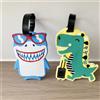 NONE 1 pz/2 pz Viaggio Simpatico Dinosauro Etichetta Bagagli Ciondolo Bagagli Anti Perdita Segnaletica Ciondolo Divertente Squalo Ciondolo Borsa regalo unisex