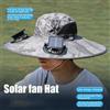 NONE Cappello da pesca solare a tesa larga con doppio ventilatore Cappello da pesca da campeggio all'aperto Cappello da ventilatore anti-UV per uomo Cappello da pescatore con protezione solare per