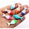 Wadsfred Ciondolo con ciondoli a forma di pesce smaltato in acciaio inossidabile da 10 pezzi 31x12mm accessori per la creazione di gioielli fai da te risultati per bracciali con orecchini a collana