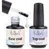 AWStorG 1/2 Pz 15 ml No Wipe Top Base Coat Smalto Gel per unghie Design Enhancer Vernice Semi Permanente Soak Off UV LED Nail Art Strumento