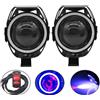 QIDEWIN LED Moto Angel Eyes Moto Lampada ausiliaria a LED U7 Faro Faretti Fari moto Super Bright 125W 2 Pz/set