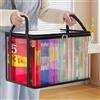 NONE 1 borsa portaoggetti in PVC trasparente con coperchio ribaltabile e finestra di visualizzazione - scatola organizer impilabile, borse portaoggetti trasparenti resistenti