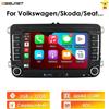 OSSURET Autoradio Android per VW POLO GOLF 5 6 Plus PASSAT B6 JETTA TIGUAN TOURAN SHARAN SCIROCCO CADDY Lettore multimediale per auto GPS USB