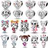 NONE 925 sterling silver ragazzo e ragazza coppia amanti smalto principe luna ragazza perline ciondoli adatti braccialetto originale gioielli regalo moda