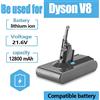 Para Dyson 12800mAh/9800mAh/12800mAh V8 21,6 voltios bateria de litio aspiradora bateria de herramienta elétrica ricaricabile
