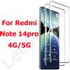 Leeshionz 1-4 Pezzi Vetro Curvo per Protezione Schermo Redmi Note 14 Pro