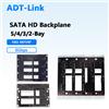 ADT-Link Backplane per disco rigido SATA a 5 alloggiamenti 4/ 3/ 2 alloggiamenti 6G/bps Adattatore per telaio NAS a 4 potenze Scheda di espansione per server di archiviazione per HD 2.5 3.5