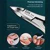 NONE Tagliaunghie professionale in acciaio inossidabile con lama affilata - Tagliaunghie a doppia molla per manicure e pedicure di precisione