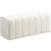 HOMCOM Panca letto HOMCOM, panca imbottita, stile moderno, 110x40x44 cm, ottoman in tessuto effetto lino, portata fino a