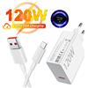 NONE Caricabatterie Ultra Rapido 120W EU per Xiaomi 11 12 13 14 15 Ultra 17 Redmi Note 11 12 13 POCO X5 X6 Pro, Cavo di Ricarica Turbo USB Tipo C