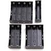 NONE Contenitore per batterie 18650 con 1/2/3/4 slot, 3.7V-4.2V, scatola porta batterie fai-da-te in parallelo, in plastica nera con pin rigidi
